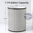 Allure Home Creation Shelby Resin Grey Multicolored Wastebasket Trash Can - Image 4