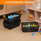 Plastic Storage Baskets With Lid, Storage Bins - Image 6