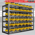 65" W Garage Shelving Heavy Duty, 6 Tier Garage Shelves, Adjustable Storage - Image 4