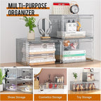 KEFA XL Shoe Storage Box Organizer, 6 Pack Shoe Boxes Clear Plastic Stackable - Image 4