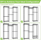 Heavy Duty Clothes Rack, Freestanding Garment Rack System Closet Organizer - Image 7