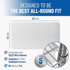 Shelf Liners for Wire Shelf System: Set of 5 in Clear: 12 x 22 inch: Plastic - Image 2