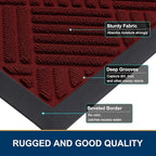 Smiry Front Door Mat Outside Entrance, Heavy Duty Outdoor Indoor Mat, Natural - Image 4