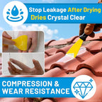 Waterproof Patch & Seal Rubberized Sealant Paste, 2.2lbs Anti-Leakage Clear - Image 3