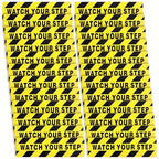 Boao 24 Pieces Watch Your Step Stickers Sign 6 x 24 Inch Caution Watch Your by Boao
