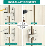 90/180 Degree Flip Latch Gate Latch, Heavy Duty Black Safety Door Lock Enhanced - Image 7