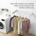 Clothes Drying Rack, Laundry Hanging Rack Collapsible, Wall Mounted Drying Rack - Image 2