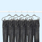 Grey Velvet Hangers Clips, Non-Slip Velvet Skirt Hanger Clips - Image 7