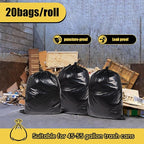 Heavy Duty Extra Large 55 Gallon Black Trash Bags, 1.92 Mil Industrial Garbage - Image 3