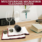 The 2-Pack Premium Microfiber Wine Glass Polishing Cloths, Large Lint-Free - Image 3