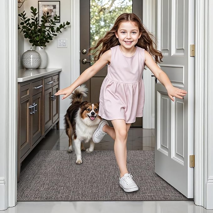 LUMI Ultra Thin Door Mat for Entryway, Easy Clean Welcome Entrance Mat for - Image 5