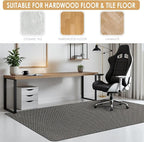 Kuyal Office Chair Mat for Hardwood Floor, Anti Slip, Non-Curve Computer Chair - Image 5