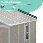 UDPATIO Outdoor Storage Shed 7.5x10.7 FT, Plastic Garden Shed - Image 7