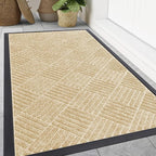 Smiry Front Door Mat Outside Entrance, Heavy Duty Outdoor Indoor Natural Rubber by Smiry