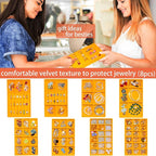 Set of 8 Stackable Velvet Jewelry Trays Organizer Jewelry Display Storage Box - Image 2