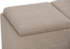 SIMPLIHOME Avalon 42 inch Wide Contemporary Rectangle Storage Ottoman in - Image 7