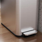 15-Gallon Dual Trash Can, Step-On Pedal Kitchen Trash Bin - Image 7