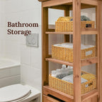 Baskets for Organizing, Undershelf Wicker Storage, Hand Woven Organizer for - Image 5