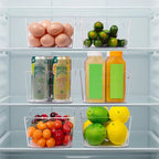 Tiawudi Set of 8 Clear Plastic Storage Bins, 2 Extra Large and 6 Small Storage - Image 5