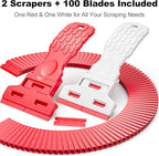 Dual-Width Plastic Razor Blade Scraper Tool Non Scratch - Image 2