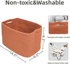 Cotton Rope storage Basket Bins Woven Basket - Image 2