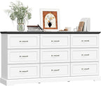 9 Drawer Dresser for Bedroom, Rustic Farmhouse Dresser - Image 8