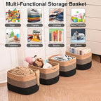 Storage Baskets for Shelves Organizing, Woven Cotton Rope Baskets for Storage - Image 4