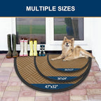 Smiry Half Circle Front Door Mat Outside Entrance, Heavy Duty Outdoor Indoor - Image 2