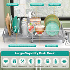 Expandable Dish Drying Rack, Foldable Dish Rack - Image 4