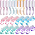Patelai 24 Pcs Handle Grip Nail Brush Bulk Colorful Nail Scrubber Cleaner by Patelai