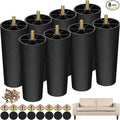 TURSTIN 8 Pack 6 Inch Plastic Furniture Legs by TURSTIN