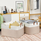 DULLEMELO Extra Large Baskets for Organizing, Foldable Blanket Basket Living - Image 3