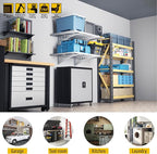 2Pack 2x3ft Adjustable Metal Garage Wall Shelving Heavy Duty Garage Storage - Image 2