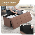 Athena Collection 43" Storage Ottoman Bench Folding Bench - Image 6