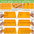 Set of 8 Stackable Velvet Jewelry Trays Organizer Jewelry Display Storage Box - Image 8