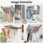 Wall Mounted Clothes Drying Rack 43 Inch – Foldable Laundry Drying Rack - Image 7
