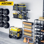 2-Pack 2x3ft Adjustable Garage Wall Shelving 560lbs Load Capacity Heavy Duty - Image 2