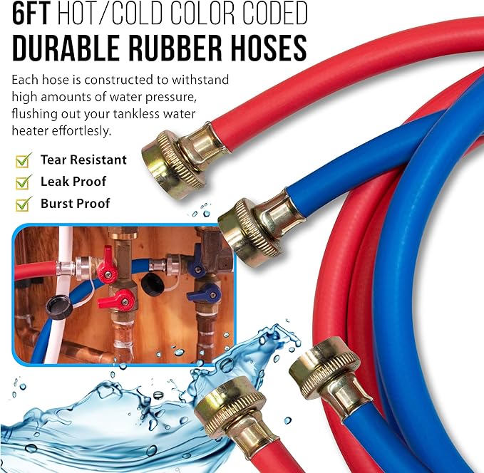 DrainX Tankless Water Heater Flush Kit Includes 4 Quarts of Eco Friendly and - Image 3