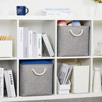 DULLEMELO Fabric Storage Bins 16x12x12 inches, Large Rectangular Storage - Image 4