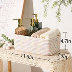 Small Storage Baskets for Organizing | Closet Organizer Bins | Shelf Toy Basket - Image 3