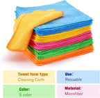 Tanlade Microfiber Cleaning Cloth 6"x6" Cleaning Rags Reasonable Kitchen Towels - Image 3
