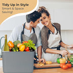 Storage Bins with Bamboo Lid – Stackable, and Home – Elegant Wicker-Style - Image 2