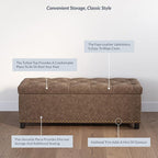 BELLEZE 47" Storage Ottoman, Storage Bench - Image 6