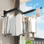Drying Rack Clothing, Retractable Clothes Drying Rack, Wall Mounted Laundry Rack - Image 6
