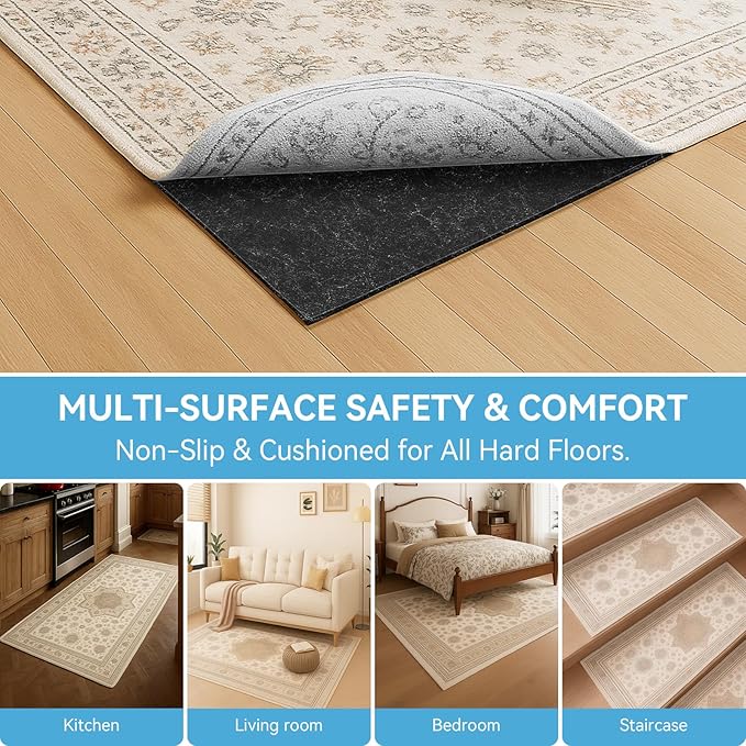 Warmstar 6x9 FT Non Slip Rug Pad, 100% Waterproof Felt Rug Pad - Image 7