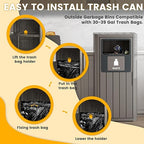 Outdoor Trash Can Waterproof Resin Garbage Can - Image 7