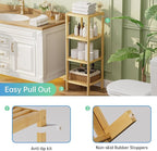 SMIBUY Bathroom Storage Shelf, 5-Tier Bamboo Rack Organizer - Image 6