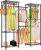 Heavy Duty Clothes Rack, Freestanding Garment Rack System Closet Organizer by Unknown