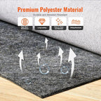 VEVOR Rug Pad Without Slip Resistance, Protective Cushioning Carpet Pad 9' x 12' - Image 4