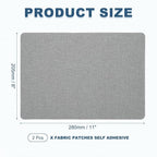 PATIKIL 8x11 Inch Linen Repair Patches, Light Blue - Image 2
